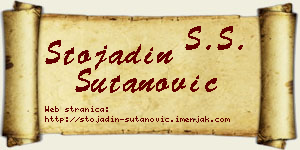 Stojadin Šutanović vizit kartica